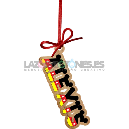BOLA DE NAVIDAD MADERA - MOD. NOMBRE MICKEY