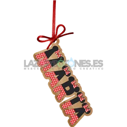 BOLA DE NAVIDAD MADERA - MOD. NOMBRE MINNIE