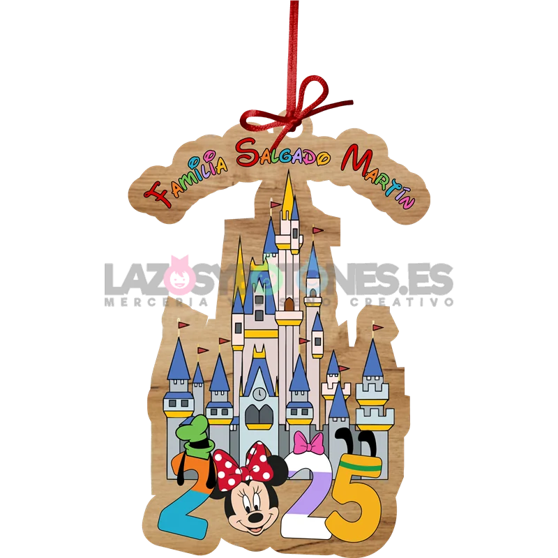 BOLA DE NAVIDAD MADERA - MOD. CASTILLO DISNEY
