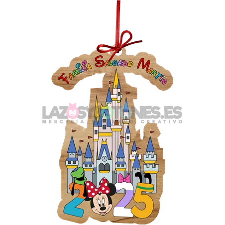BOLA DE NAVIDAD MADERA - MOD. CASTILLO DISNEY