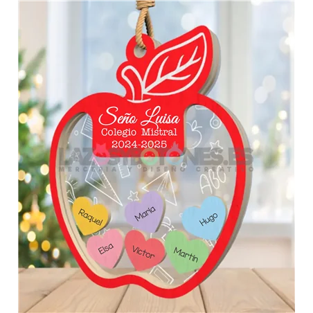 BOLA DE NAVIDAD CON PURPURINA ¡AGÍTAME! - MOD. PROFESOR O PROFESORA