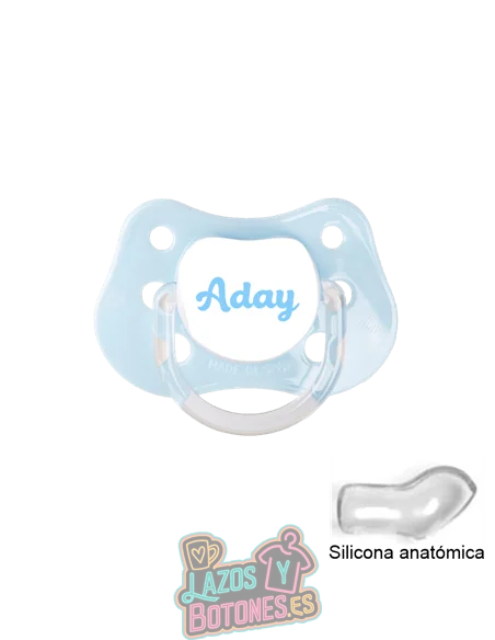CHUPETE AZUL BEBÉ PERSONALIZADO CON NOMBRE - 0 a 6 meses