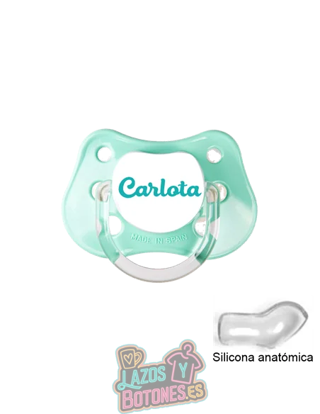 CHUPETE BLANCO PERSONALIZADO CON NOMBRE - 0 a 6 meses