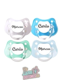 CHUPETE AZUL BEBÉ PERSONALIZADO CON NOMBRE - 0 a 6 meses
