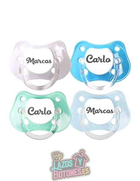 CHUPETE AZUL BEBÉ PERSONALIZADO CON NOMBRE - 0 a 6 meses
