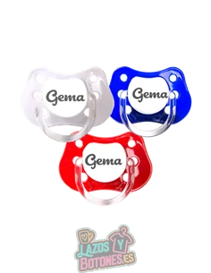 PACK DE 3 CHUPETES PERSONALIZADOS CON NOMBRE - GALAXIA - 0 a 6 meses