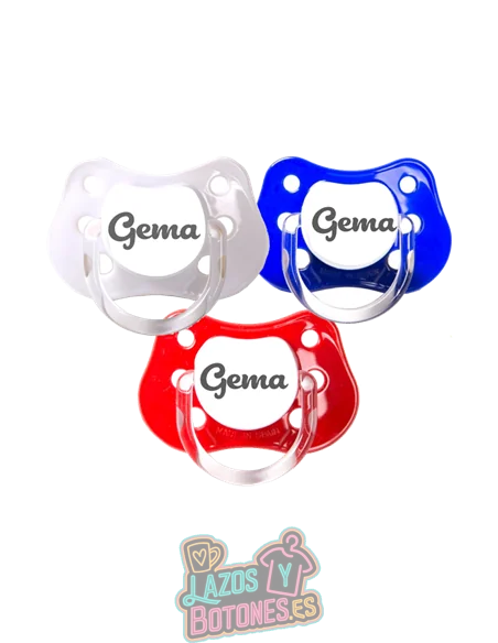 PACK DE 3 CHUPETES PERSONALIZADOS CON NOMBRE - GALAXIA - 0 a 6 meses