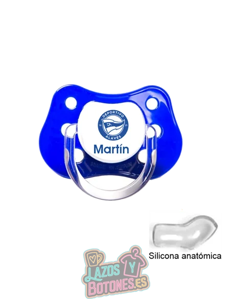 CHUPETE PERSONALIZADO DEPORTIVO ALAVÉS NOMBRE