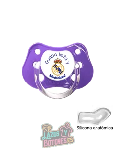 CHUPETE PERSONALIZADO REAL MADRID FRASE