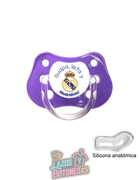 CHUPETE PERSONALIZADO REAL MADRID FRASE