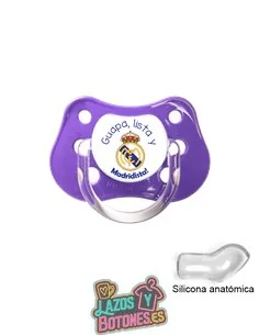 CHUPETE PERSONALIZADO REAL MADRID FRASE