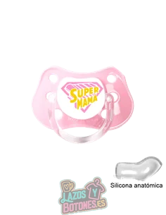 CHUPETE PERSONALIZADO - SUPER MAMÁ - 0 a 6 meses