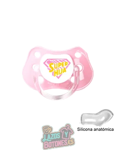 CHUPETE PERSONALIZADO - SUPER HIJA - 0 a 6 meses