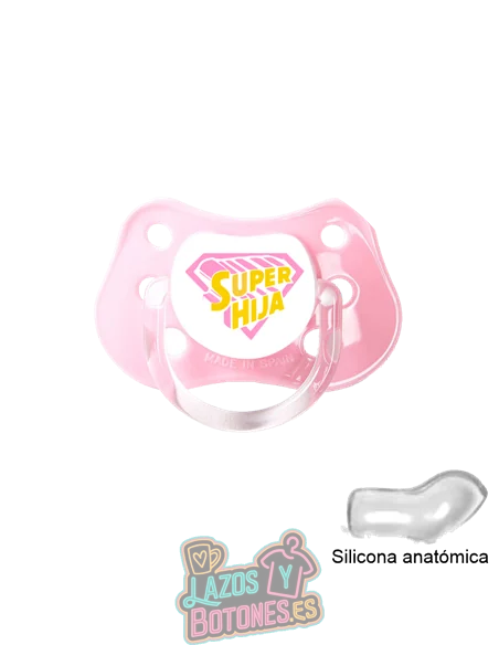 CHUPETE PERSONALIZADO - SUPER HIJA - 0 a 6 meses