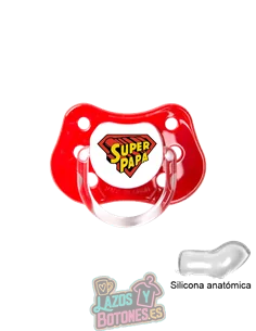 CHUPETE PERSONALIZADO - SUPER PAPÁ - 0 a 6 meses