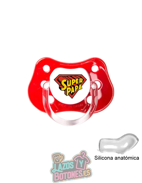 CHUPETE PERSONALIZADO - SUPER PAPÁ - 0 a 6 meses