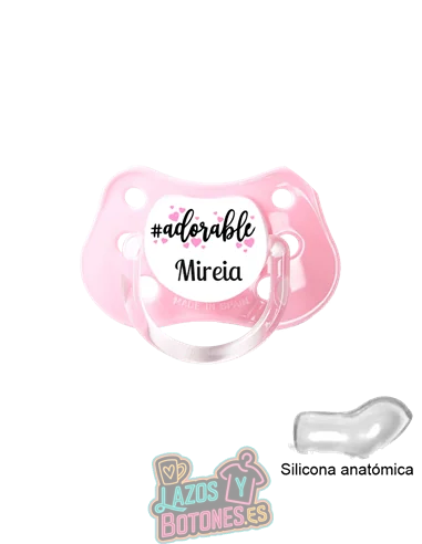 ???????? Chupete Personalizado Adorable - Con Nombre y Colores a Elegir