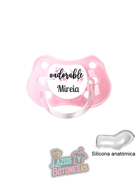 ???????? Chupete Personalizado Adorable - Con Nombre y Colores a Elegir