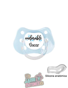CHUPETE PERSONALIZADO ADORABLE NOMBRE Y COLOR A ELEGIR - 0 a 6 meses