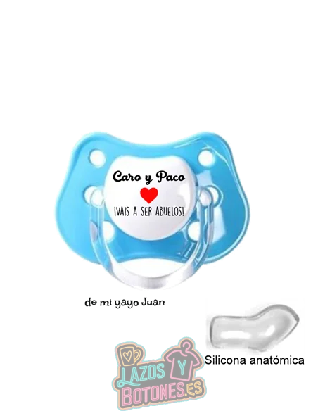 CHUPETE PERSONALIZADO VAIS A SER ABUELOS - 0 a 6 meses