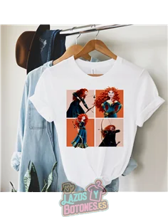 PEGATINA ROPA TODO COLOR - PRINCESA MÉRIDA 15CM ¡¡¡DESCUENTO!!!