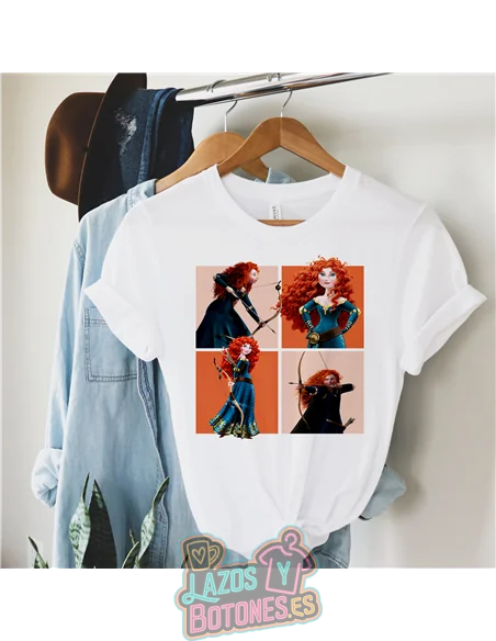 PEGATINA ROPA TODO COLOR - PRINCESA MÉRIDA 15CM ¡¡¡DESCUENTO!!!