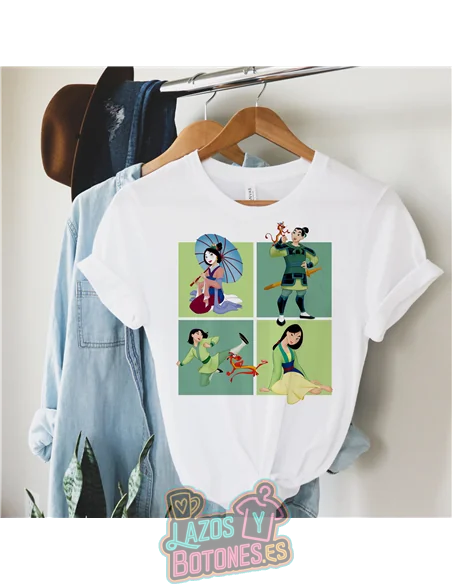 PEGATINA ROPA TODO COLOR - PRINCESA MULÁN 15cm ¡¡¡DESCUENTO!!!