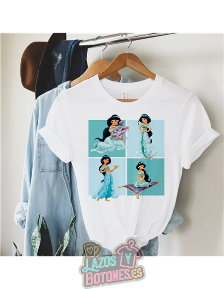 PEGATINA ROPA TODO COLOR - PRINCESA JASMINE 15cm ¡¡¡DESCUENTO!!!