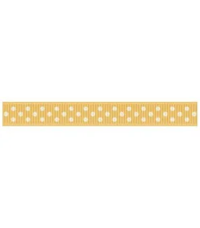  Grosgrain Lunares Amarillo/blanco 9mm