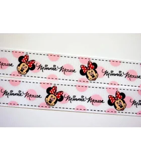 Minnie Mouse Blanca con Lunares Grandes 25mm