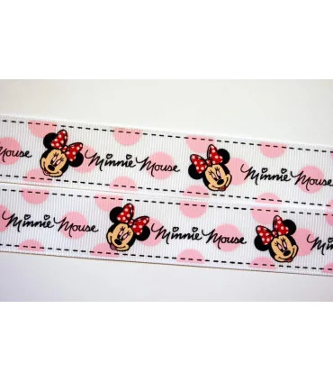 Minnie Mouse Blanca con Lunares Grandes 25mm