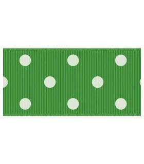 Lunares verde manzana/blanco 38mm